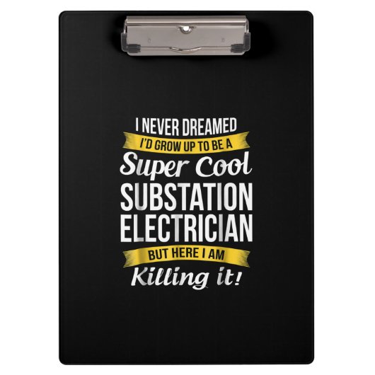 Super Cool Substation Electricia Funny Gift Klembord (Voorkant)