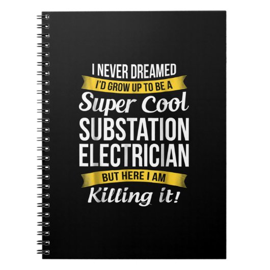 Super Cool Substation Electricia Funny Gift Notitieboek (Voorkant)