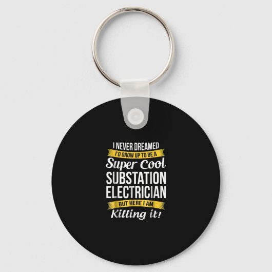 Super Cool Substation Electricia Funny Gift Sleutelhanger (Voorkant)