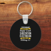 Super Cool Substation Electricia Funny Gift Sleutelhanger (Voorkant)