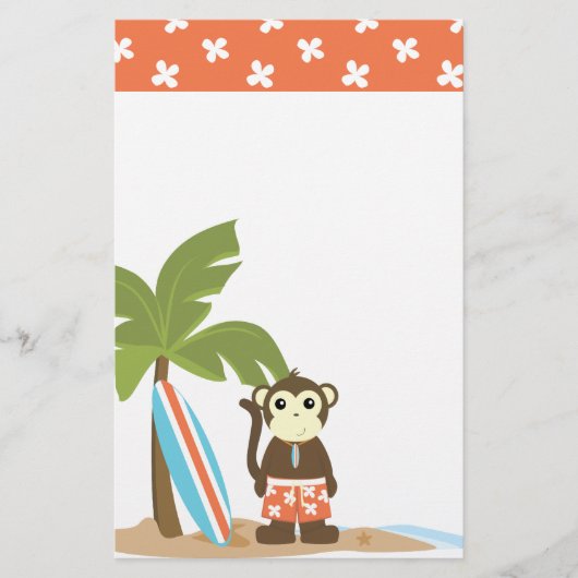 Super Cool Surf Monkey Briefpapier (Voorkant)