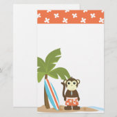 Super Cool Surf Monkey Briefpapier (Voorkant / Achterkant)