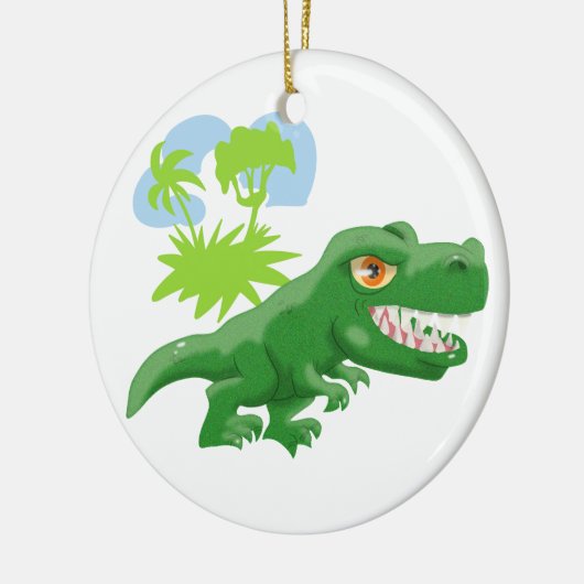 Super Cool T-Rex keramisch Ornament (Links)