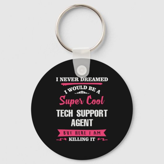 Super Cool Tech Support Agent Sleutelhanger (Voorkant)