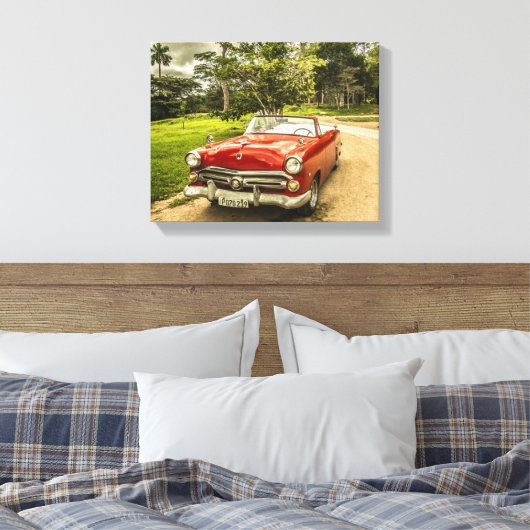 Super Cool Thunderbird Automobile Canvas Afdruk (Insitu (Slaapkamer))