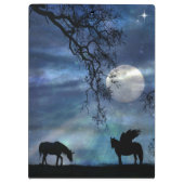 Super Cool Unicorn en Pegasus Klembord (Achterkant)