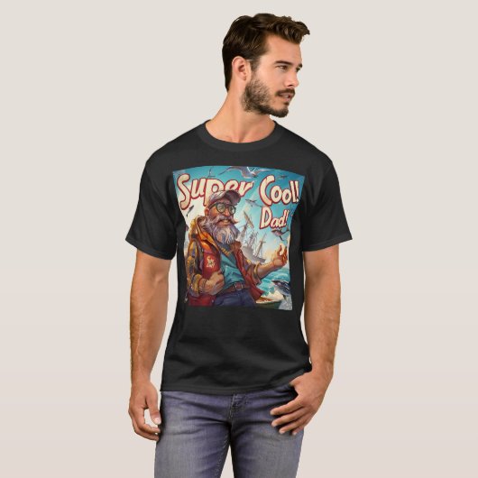 Super cool vader digitale kunst t-shirt (Voorkant volledig)
