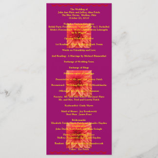 Super Cool Wedding-programma Programmakaart