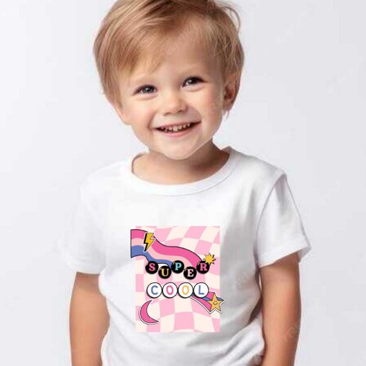 Super cool wit en roze Kind