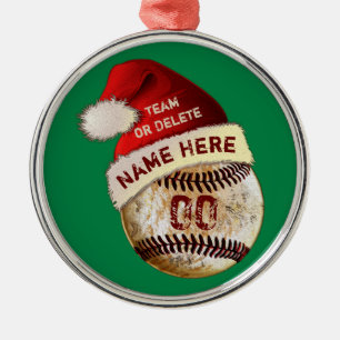 Super Coole Baseball Speler Ornamenten, Persoonlij Metalen Ornament