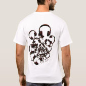 Super-coole DJ muziek stempel met hoofdtelefoon T-shirt (Achterkant)