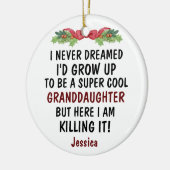 Super coole kleindochter die het doodt & aangepast keramisch ornament (Links)