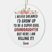 Super coole kleindochter die het grappige geschenk keramisch ornament (Links)