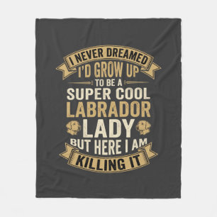 Super Coole Labrador Dame Hondenliefhebber Fleece Deken