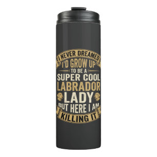 Super Coole Labrador Dame Hondenliefhebber Thermosbeker