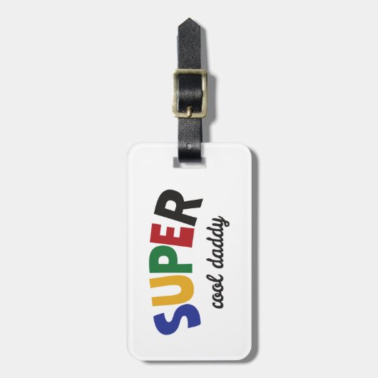Super coole papa bagagelabel (Voorkant verticaal)