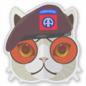 "Super coole parachutist kat" Sticker (Voorkant)