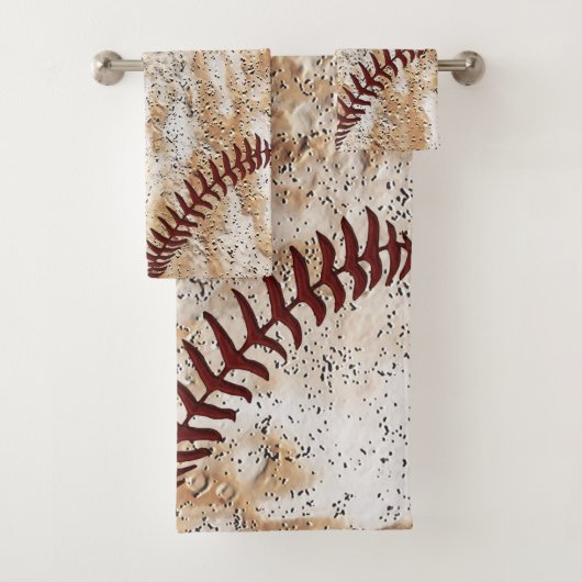 Super Coole Rustieke Baseball Handdoekenset Bad Handdoek (Insitu)