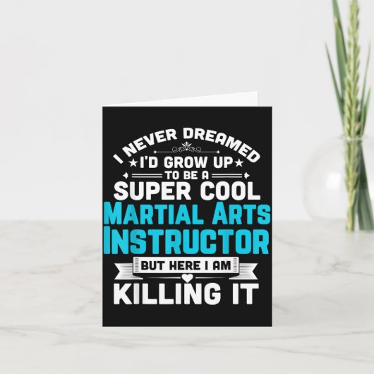 Super Coole Vechtkunst Docent Grappige Leraar Kaart (Voorkant)
