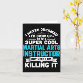 Super Coole Vechtkunst Docent Grappige Leraar Kaart (Gele Bloem)