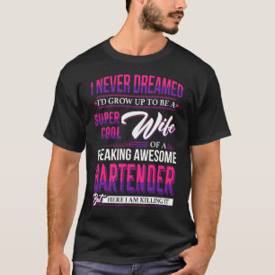 Super coole vrouw van een barman vrouw t-shirt