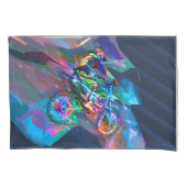 Super Crayon Colored Dirt Bike Downhill Kussensloop (Voorkant)