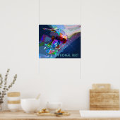 Super Crayon Colored Silhouette Skateboarder Poster (Keuken)