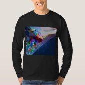 Super Crayon Colored Silhouette Skateboarder T-shirt (Voorkant)