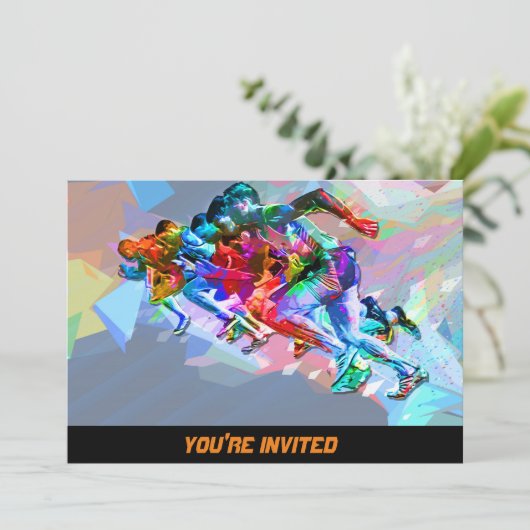 Super Crayon Colored Sprinters Kaart (Staand voorkant)