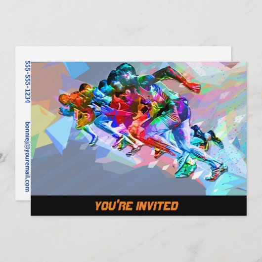 Super Crayon Colored Sprinters Kaart (Voorkant / Achterkant)