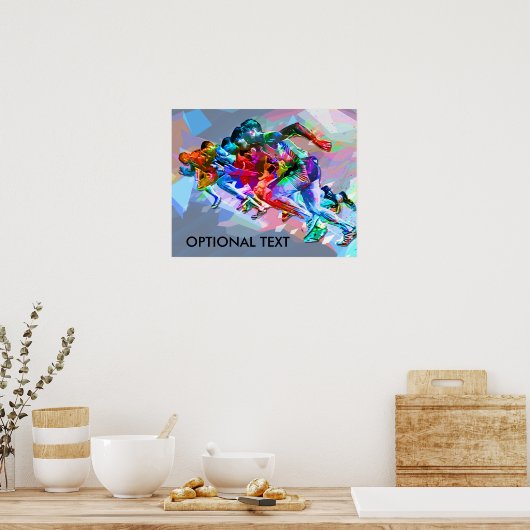 Super Crayon Colored Sprinters Poster (Keuken)