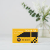 Super Creative Yellow Uitzicht Side Display Taxi Visitekaartje (Staand voorkant)
