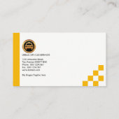 Super Creative Yellow Uitzicht Side Display Taxi Visitekaartje (Achterkant)