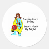 Super Crossing Guard Ronde Sticker (Voorkant)