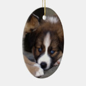 Super Cute Australian Shepherd Puppy Keramisch Ornament (Rechts)