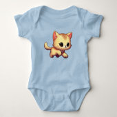 Super Cute Baby Kitten Cartoon Romper (Voorkant)