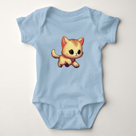 Super Cute Baby Kitten Cartoon Romper (Voorkant)