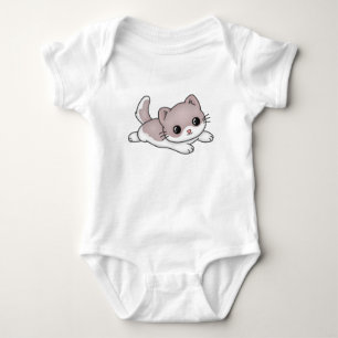 Super Cute Baby Kitten Jumping Cartoon Romper