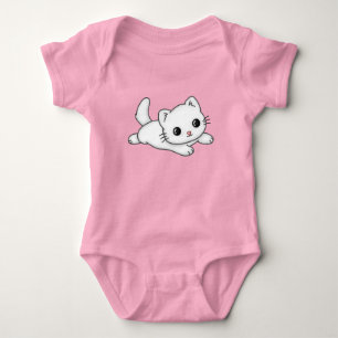 Super Cute Baby Kitten Jumping Cartoon Romper