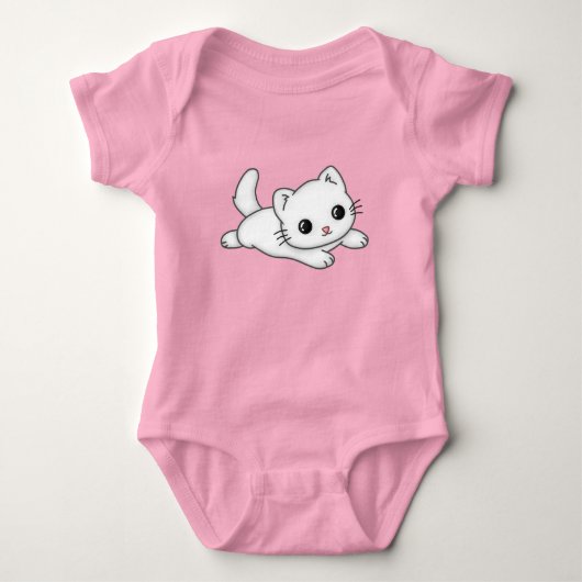 Super Cute Baby Kitten Jumping Cartoon Romper (Voorkant)