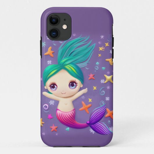 Super Cute Baby Mermaid Case-Mate iPhone Case (Achterkant)