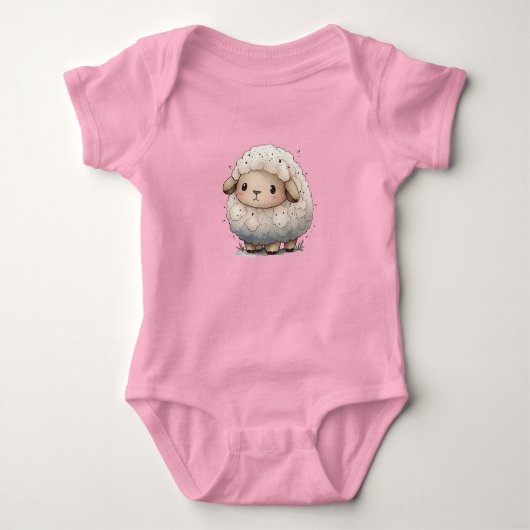 Super Cute Baby Sheep Cartoon Romper (Voorkant)