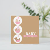 Super Cute Baby Shower Uitnodigingen (Staand voorkant)