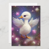 Super Cute Baby Swan Afbeelding Feestdagenkaart (Voorkant / Achterkant)