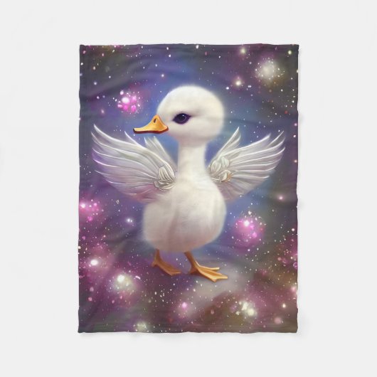 Super Cute Baby Swan Afbeelding Fleece Deken (Voorkant)