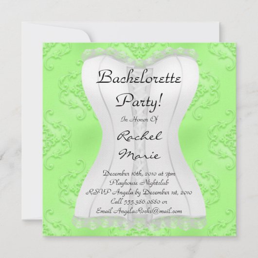 Super Cute Bachelorette Party Kaart (Voorkant)