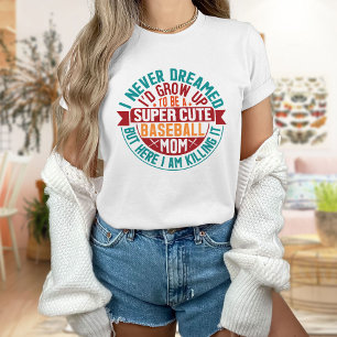 Super Cute Baseball mama T-shirt