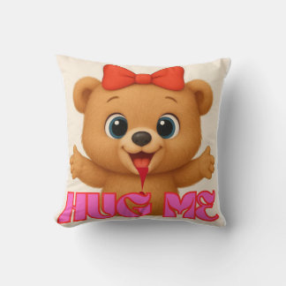 Super Cute Bear Pillow – Kawaii Animal Home Decor Kussen