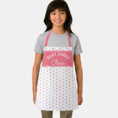 Super Cute Best Baker Pink Polka Dot Girly Baking Schort (Insitu)