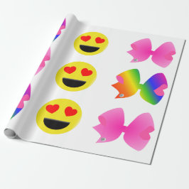 Super Cute Big Rainbow Bow Wrapping Paper Cadeaupapier